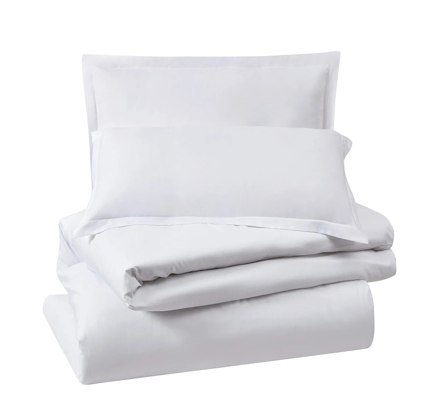 3Pc Duvet Cover Set, Luxury Microfiber Duvet Cover Queen with Pillow Shams, White