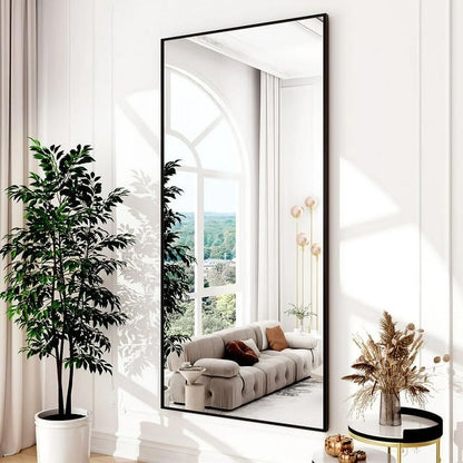 76"X34" Oversized Full Length Mirror Rectangle Wall Mirror Floor Mirrors for Leaning, Black