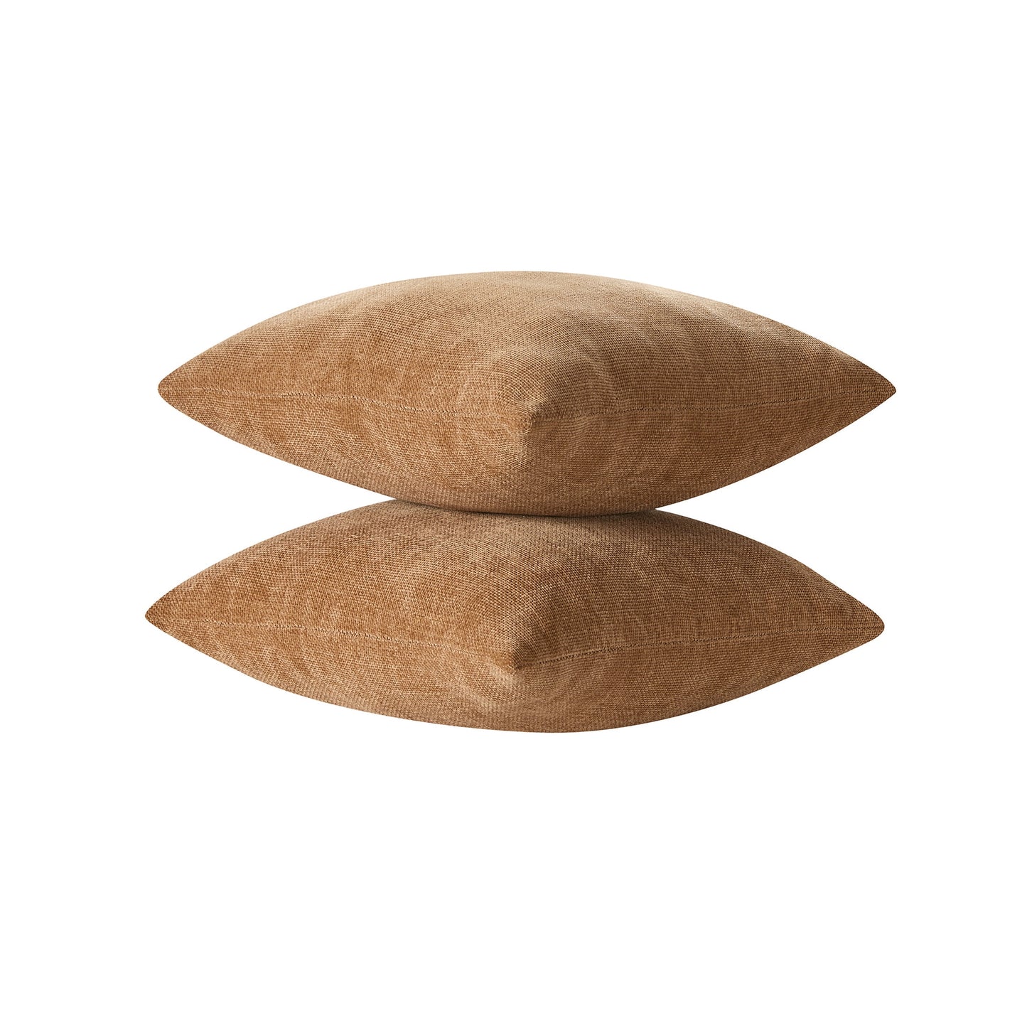 Solid Chenille Decorative Pillow Set, Brown, 18" X 18", 2 Pieces