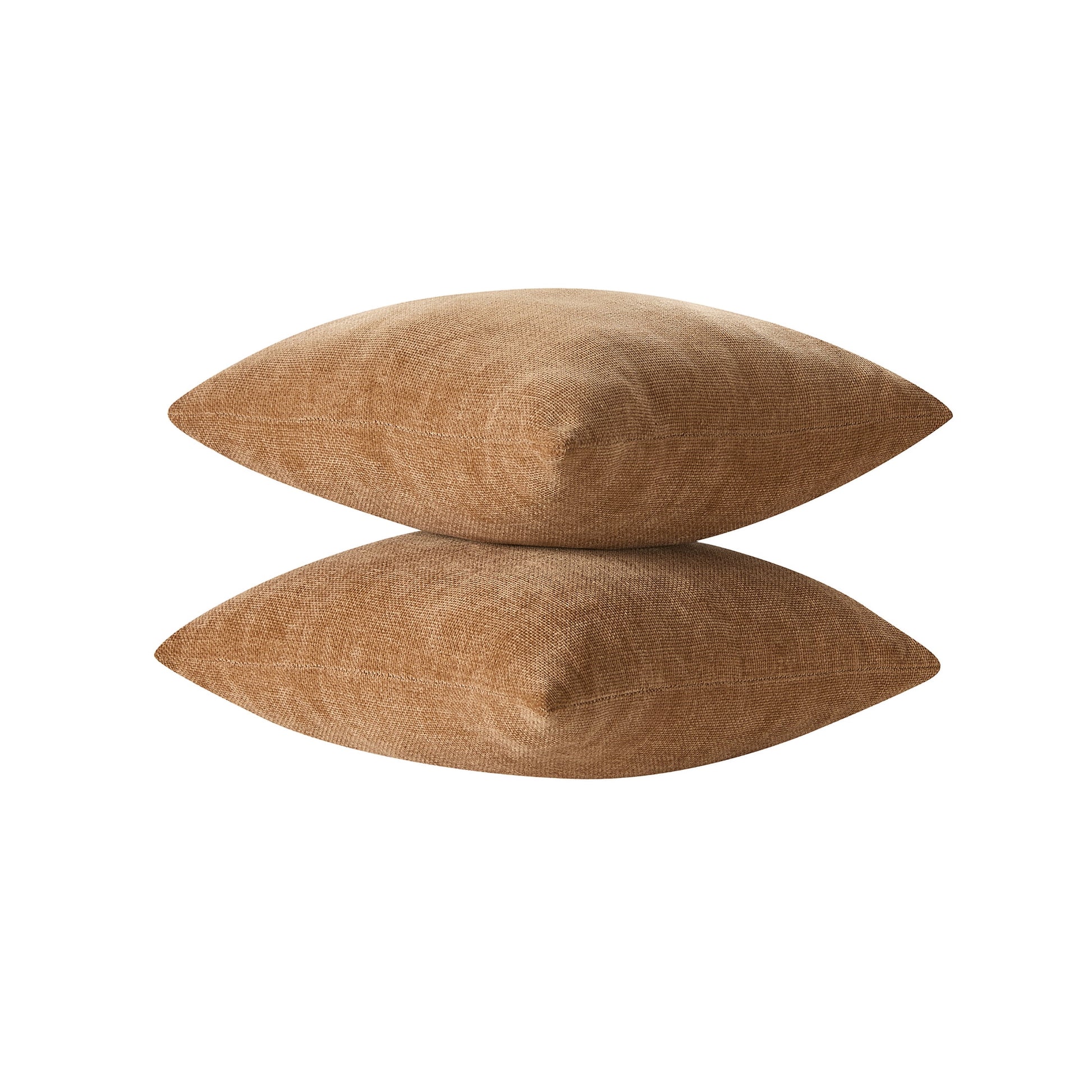 Solid Chenille Decorative Pillow Set, Brown, 18" X 18", 2 Pieces