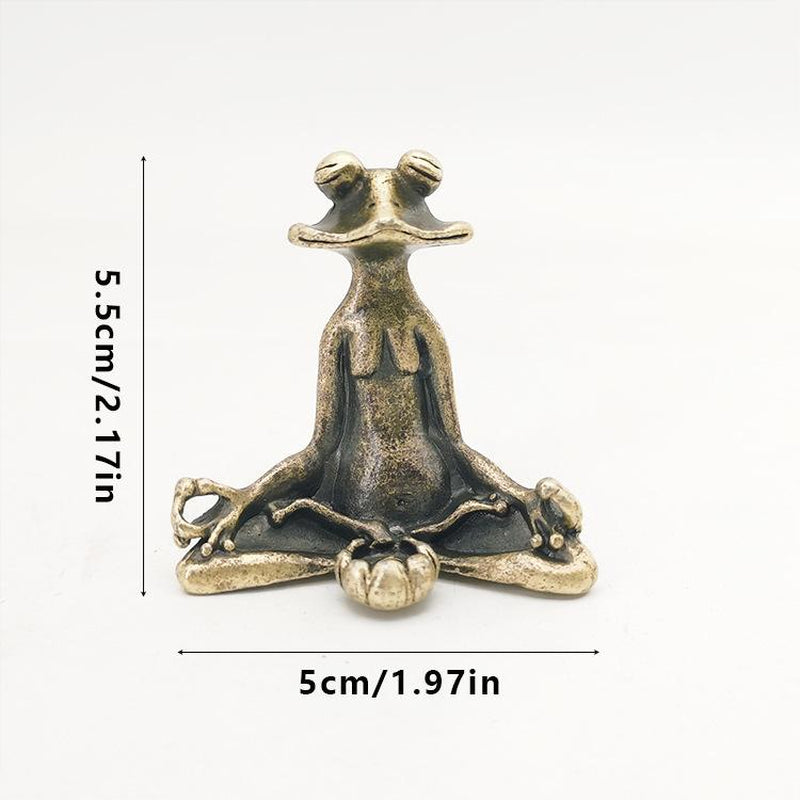 1-3 Count/Pcs Retro Copperware Incense Socket Zen Frog Ornaments Solid Pure Copper Frog Tea Pet Incense Holder Home Office Desktop Ornament Decoration Christmas Gift
