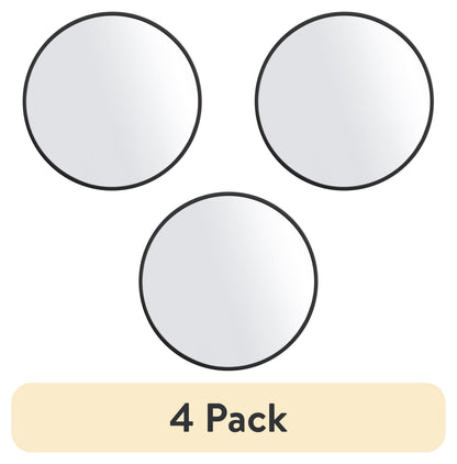 (4 Pack)  X Black round Small Decorative Wall Mirror for Bathroom or Living Room