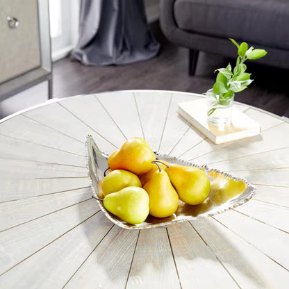 Silver Aluminum Live Edge Decorative Tray