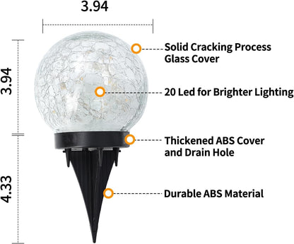 Solar Globe Lights Outdoor Waterproof-Sol