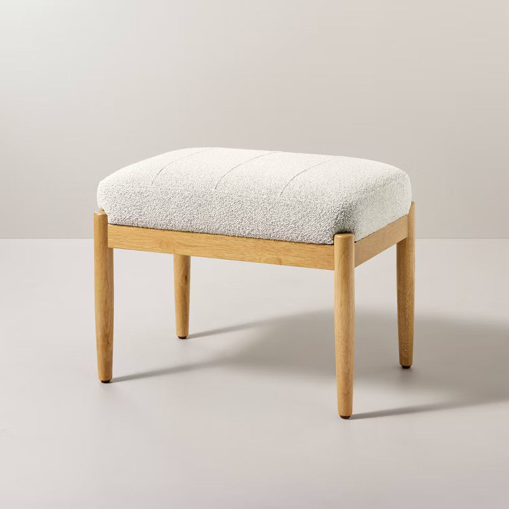 Hearth & Hand W/Magnolia Furniture Ottoman Modern Transitional Bedroom Oatmeal