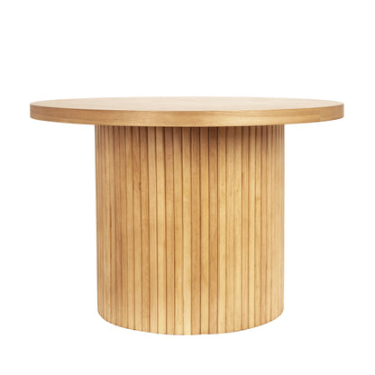 Farmhouse round Pedestal Coffee Table Solid Wood Coffee Table Modern Accent Table Rustic Center Table for Living Room