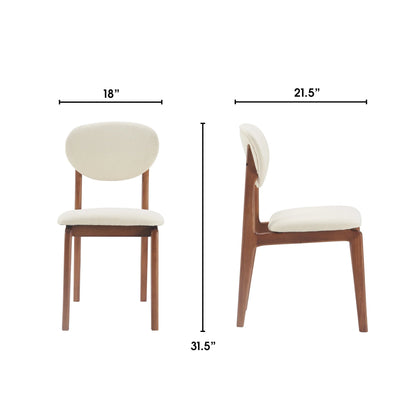 Elle Decor Coralie Dining Chair Set of 2 Buttercream