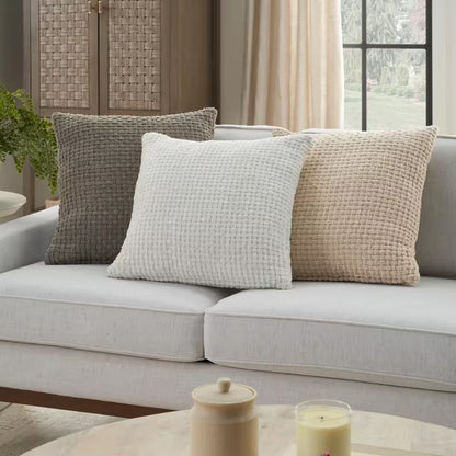 Lifestyle White 18 In. X 18 In. Square Throw Pillow
