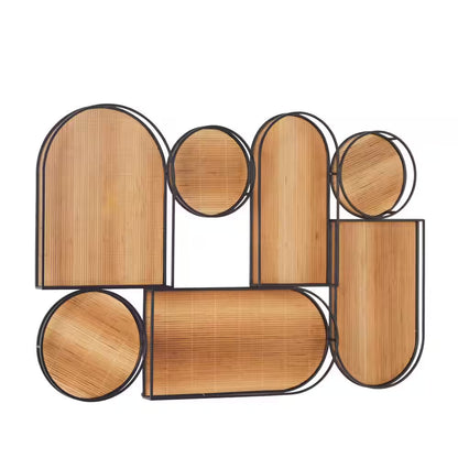 26 In. X 39 In. Brown Bamboo Modern Geometric Wall Decor