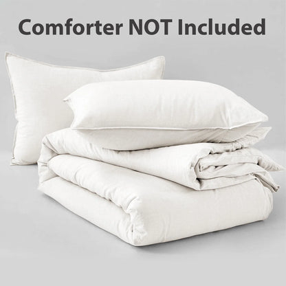 Duvet Cover Set Soft Washed Microfiber Duvet Cover 3 Pieces King White
