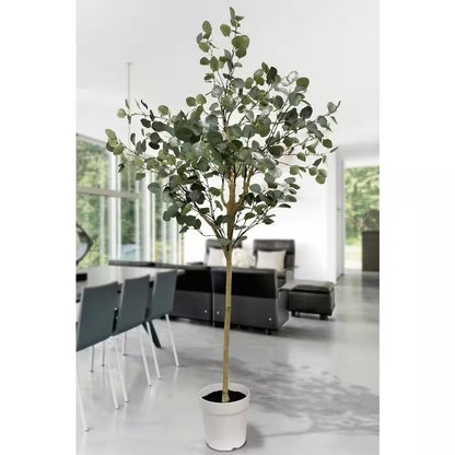 71 In. Artificial Eucalyptus 412 Lv (9 In. X 8 In. H Pot; 70 In. X 71 .3 In. H)