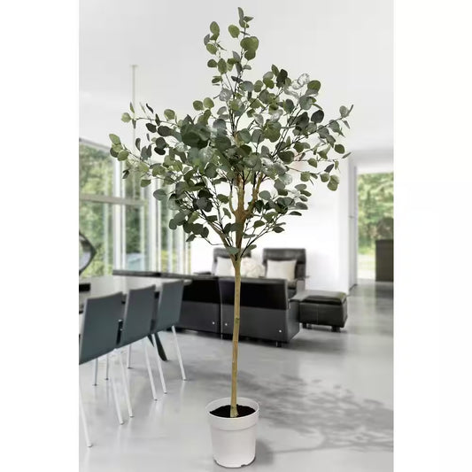 71 In. Artificial Eucalyptus 412 Lv (9 In. X 8 In. H Pot; 70 In. X 71 .3 In. H)