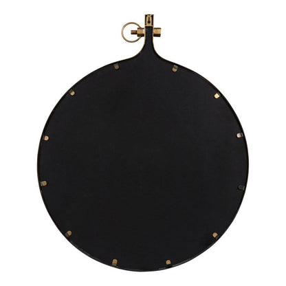 Medium round Gold Contemporary Mirror (28.5 In. H X 23.5 In. W)