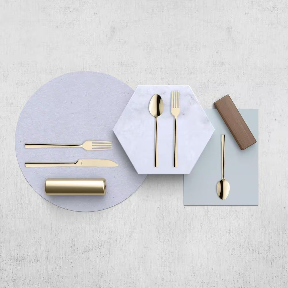 Dallas Stainless Steel Flatware Set, 20-Pieces Champagne. Service for 4