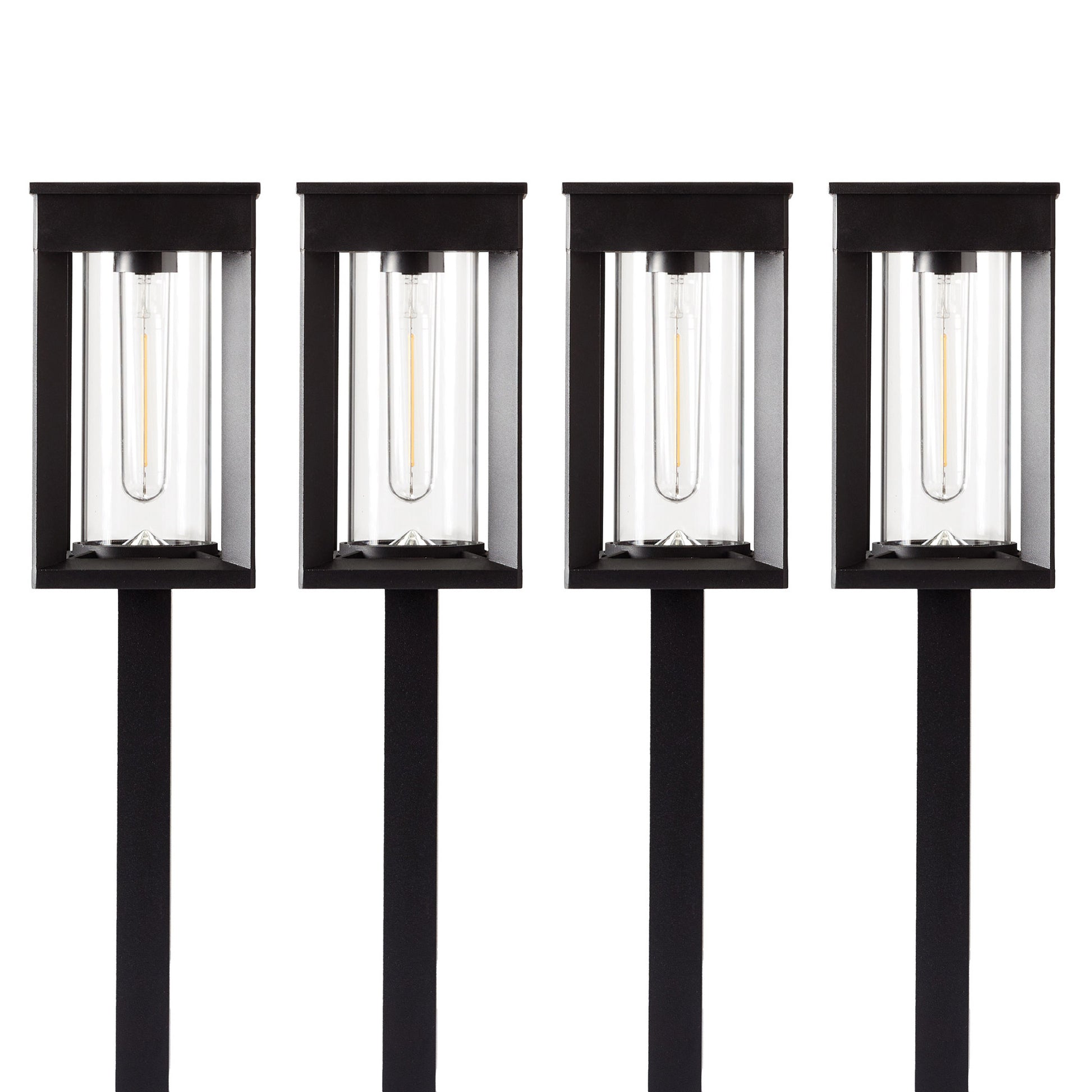 GTX Solar LED Pathway Lights, 4-Pack
