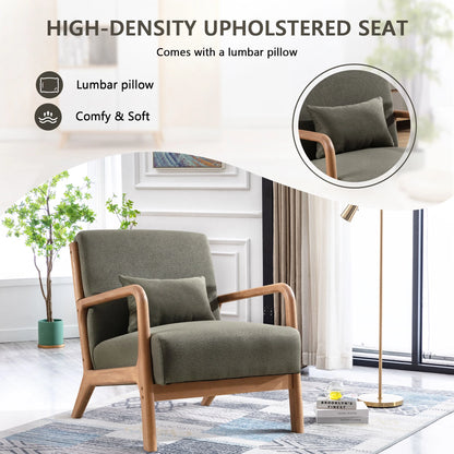 Mid Century Modern Accent Chair, Green