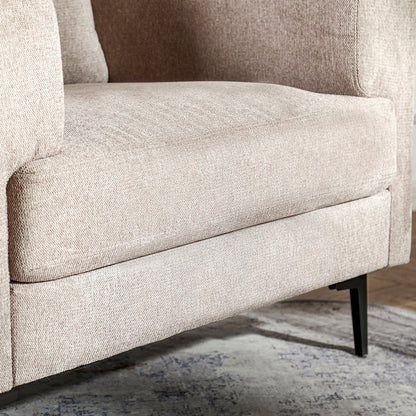 Accent Chair Set of 2, 37.8" Wide Linen Upholstered Living Room Armchairs, Modern Comfy Fabric Lounge Arm Chairs for Bedroom, Light Brown