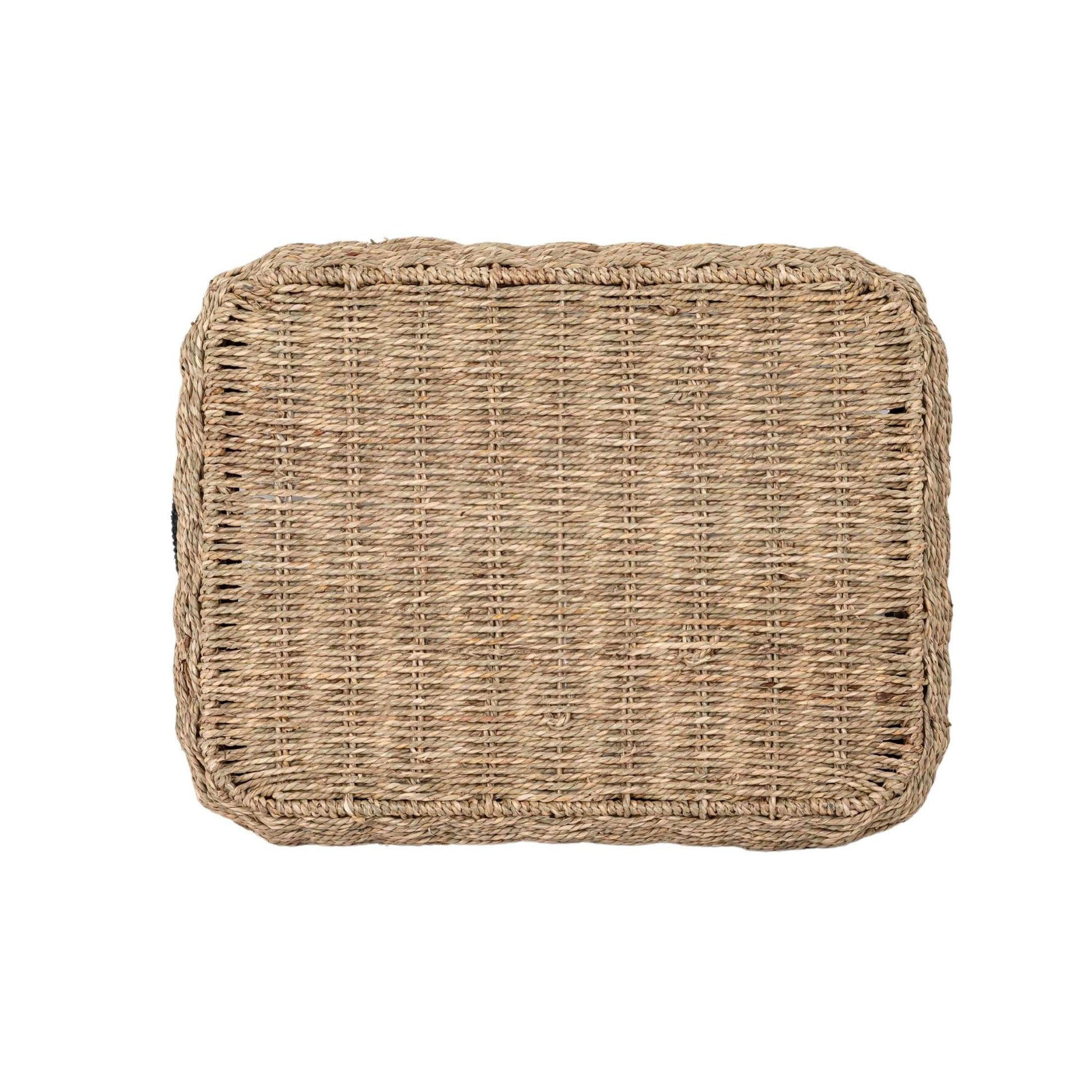 Seagrass Tray Storage Basket with Handles