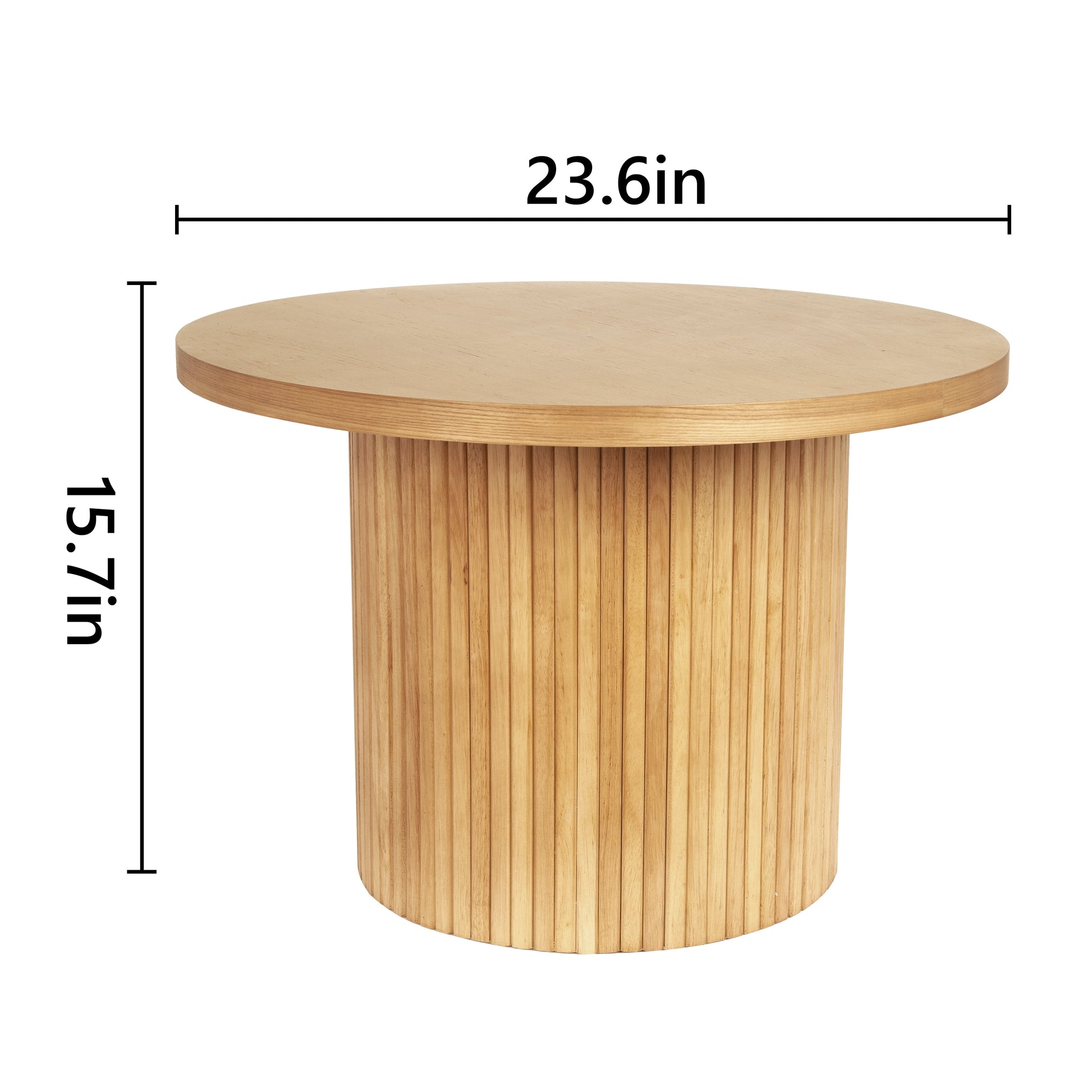 Farmhouse round Pedestal Coffee Table Solid Wood Coffee Table Modern Accent Table Rustic Center Table for Living Room