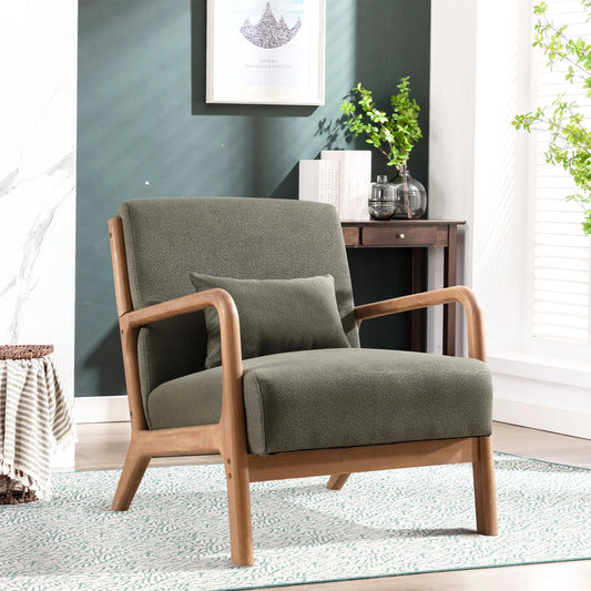 Mid Century Modern Accent Chair, Green
