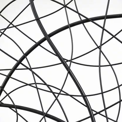 Large Metal Black Abstract Square Wall Art