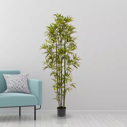 72 In. Artificial Bamboo Plant with Pot