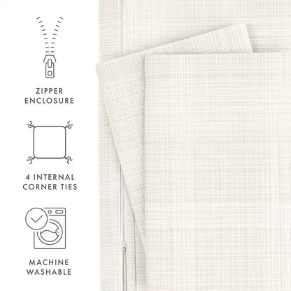 Thatch Patterned Performance Ray Twin 3-Piece Duvet Cover Set