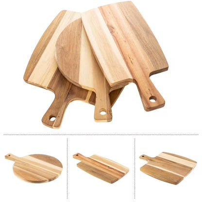 3-Piece Acacia Wood Cutting Board Set with Handles