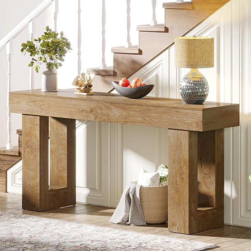 Spaco 63-Inch Long Console Table, Wooden Rectangular Sofa Table behind the Couch, Farmhouse Entryway Table for Entrance, Hallway, Living Room