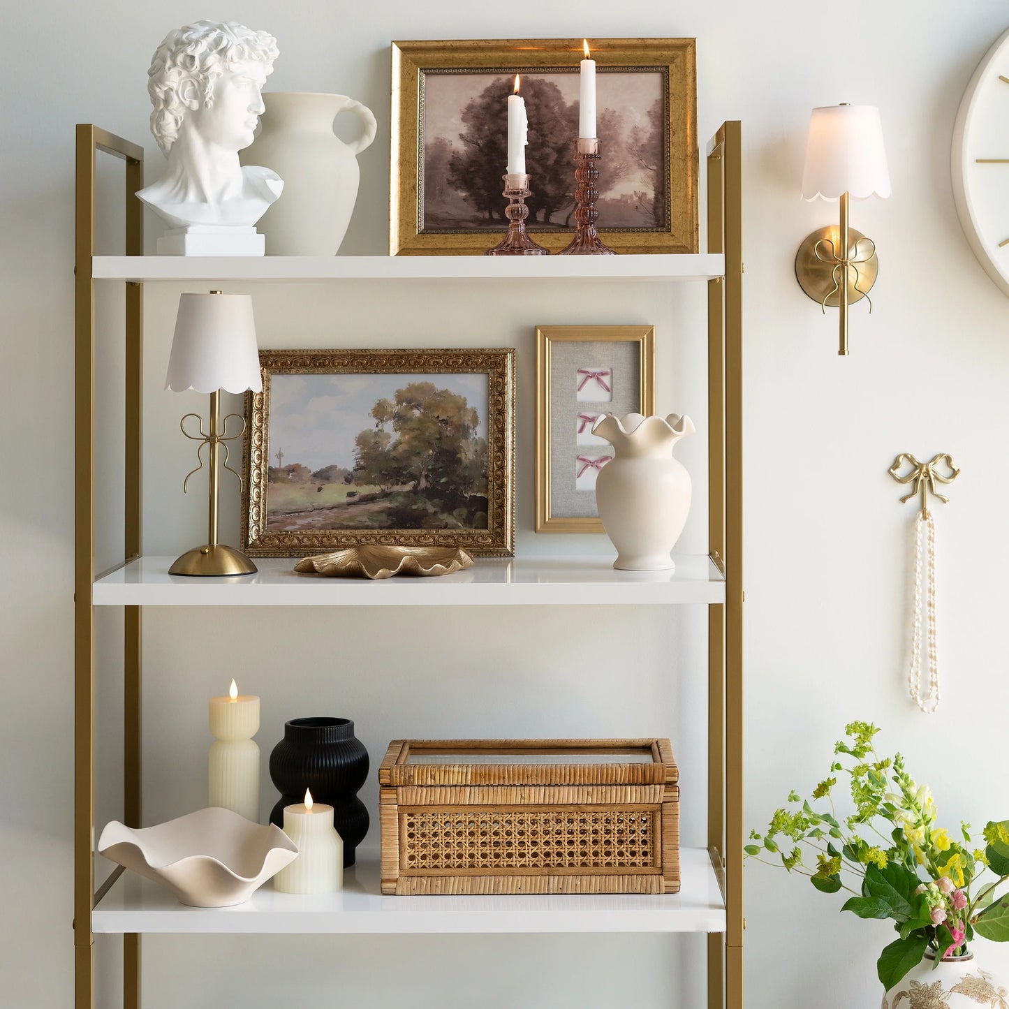 ,  Home Woven Rattan and Glass Decorative Tabletop Box