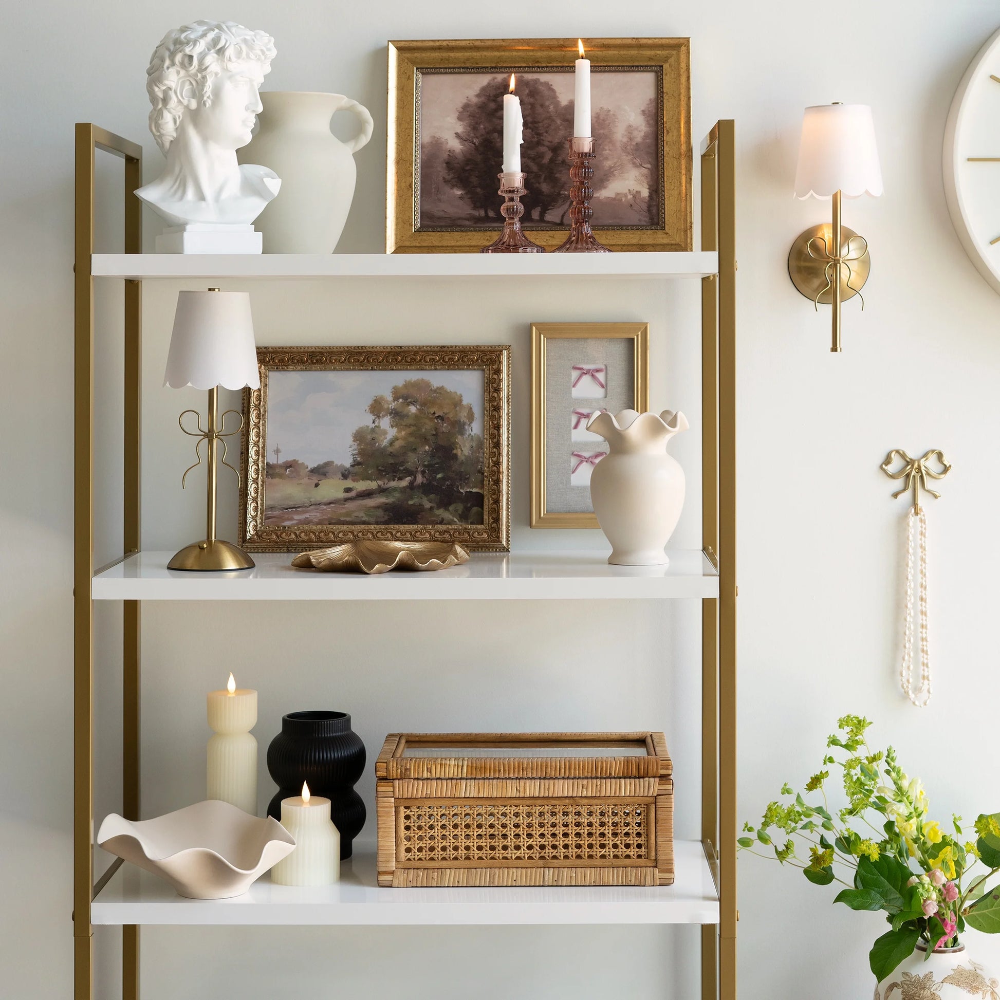,  Home Woven Rattan and Glass Decorative Tabletop Box