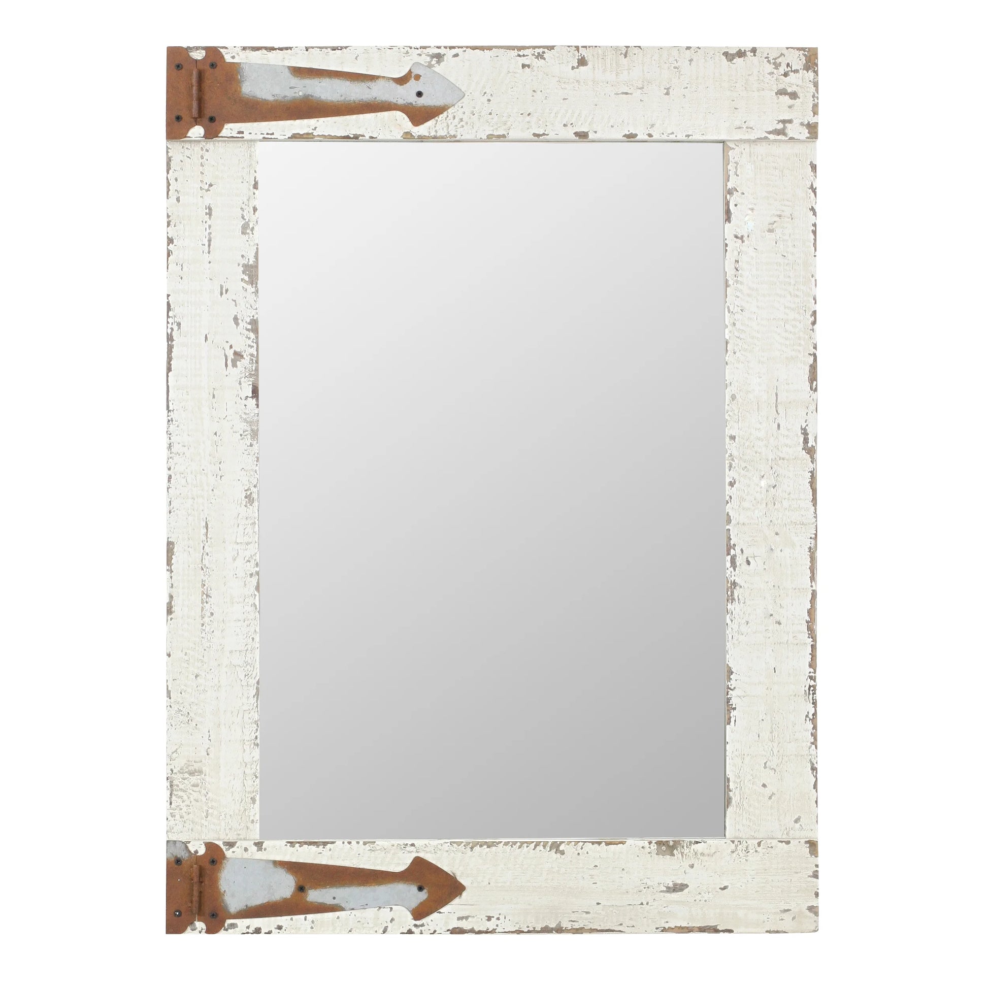 Serenad Farmhouse Wall Mirror White 30" X 22" by