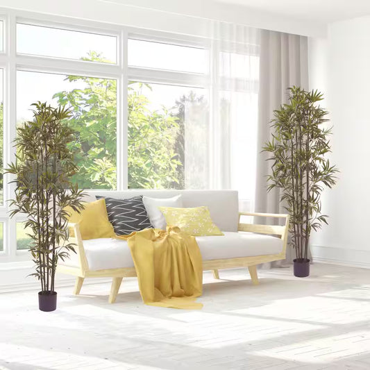 6 Ft. Artificial Bamboo Trees (Set of 2)