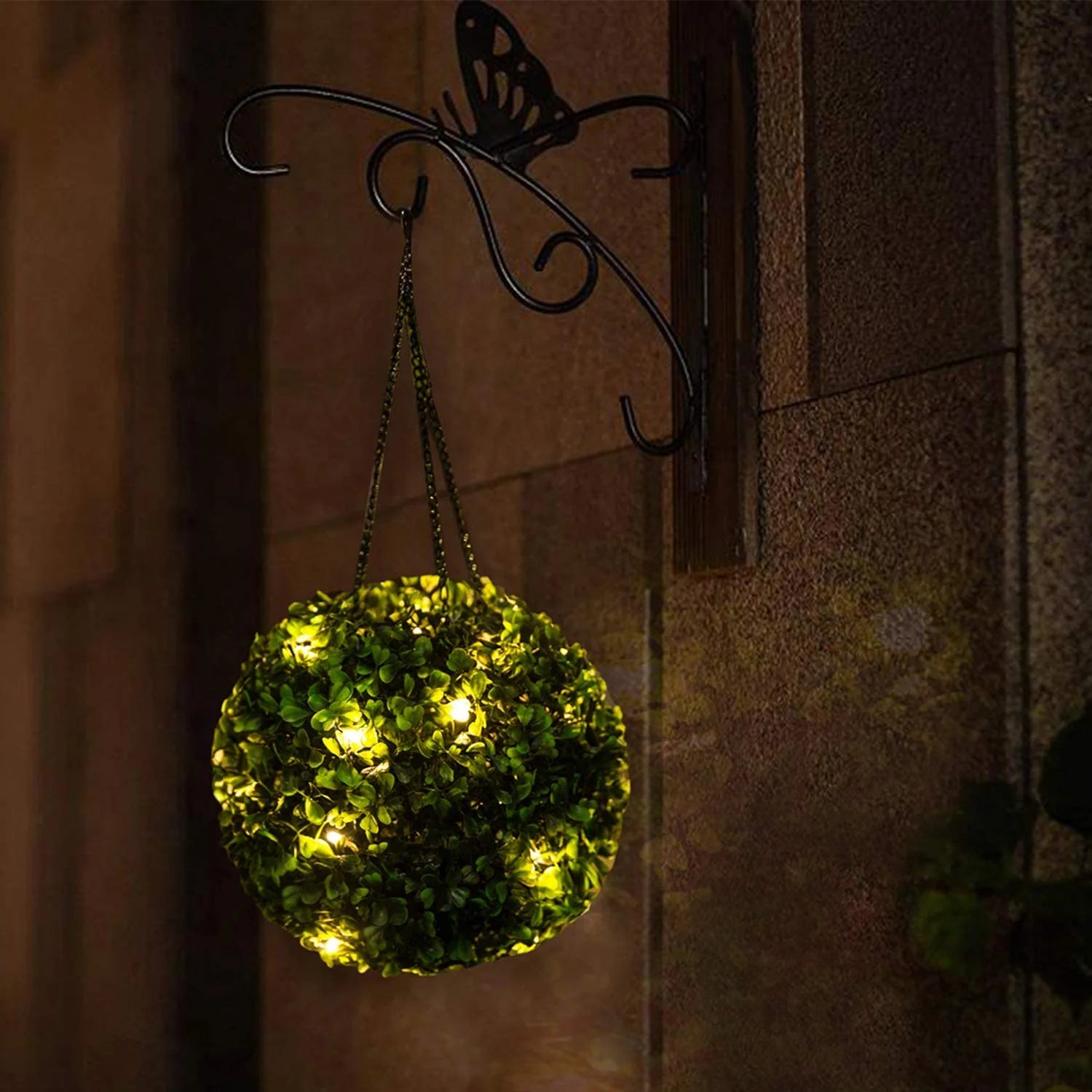 Hanging Solar Lantern Lights Outdoor Waterproof, 8 Inch LED Solar Powered Garden Lantern with Warm White Light, Energy Saving, Auto On/Off