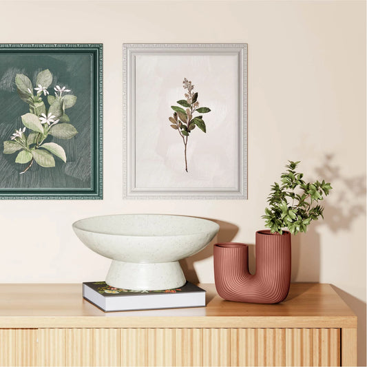 Beautiful 12" round Speckled White Ceramic Bowl by Drew Barrymore