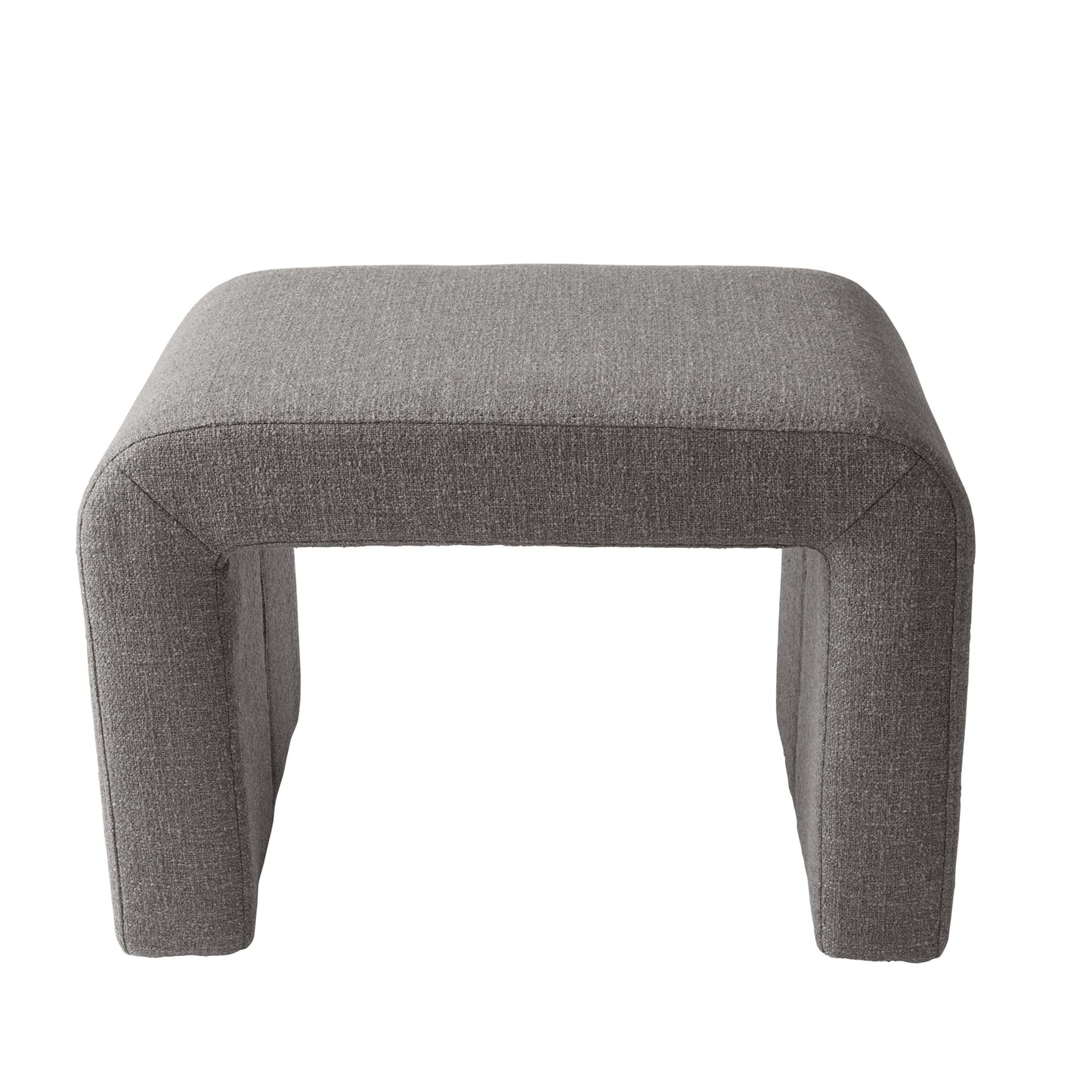 Juliet Waterfall Boucle Ottoman, Truffle Brown