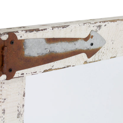 Serenad Farmhouse Wall Mirror White 30" X 22" by