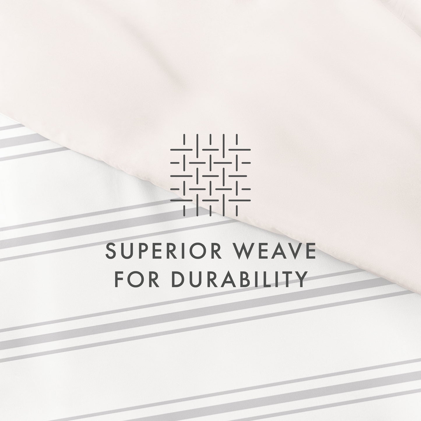 Rose Desert Stripe Reversible 2-Piece Duvet Cover Set, Twin/Twin XL