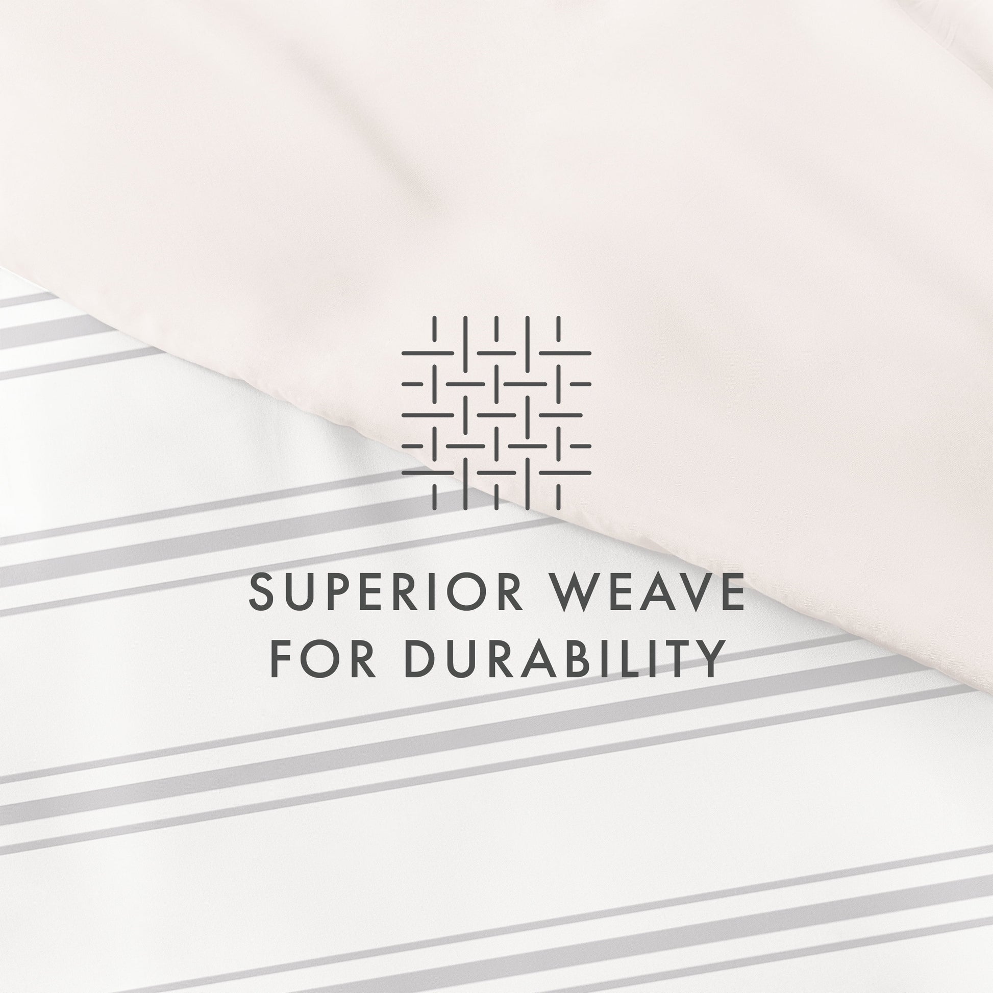 Rose Desert Stripe Reversible 2-Piece Duvet Cover Set, Twin/Twin XL
