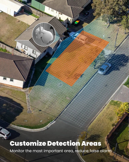 360° View PTZ Solar Security Cameras Wireless Wifi Outdoor, Spotlight 2K/3MP, Color Night Vision, PIR Motion Detection, Solar Outdoor Home Surveillance Camera, Work with Alexa