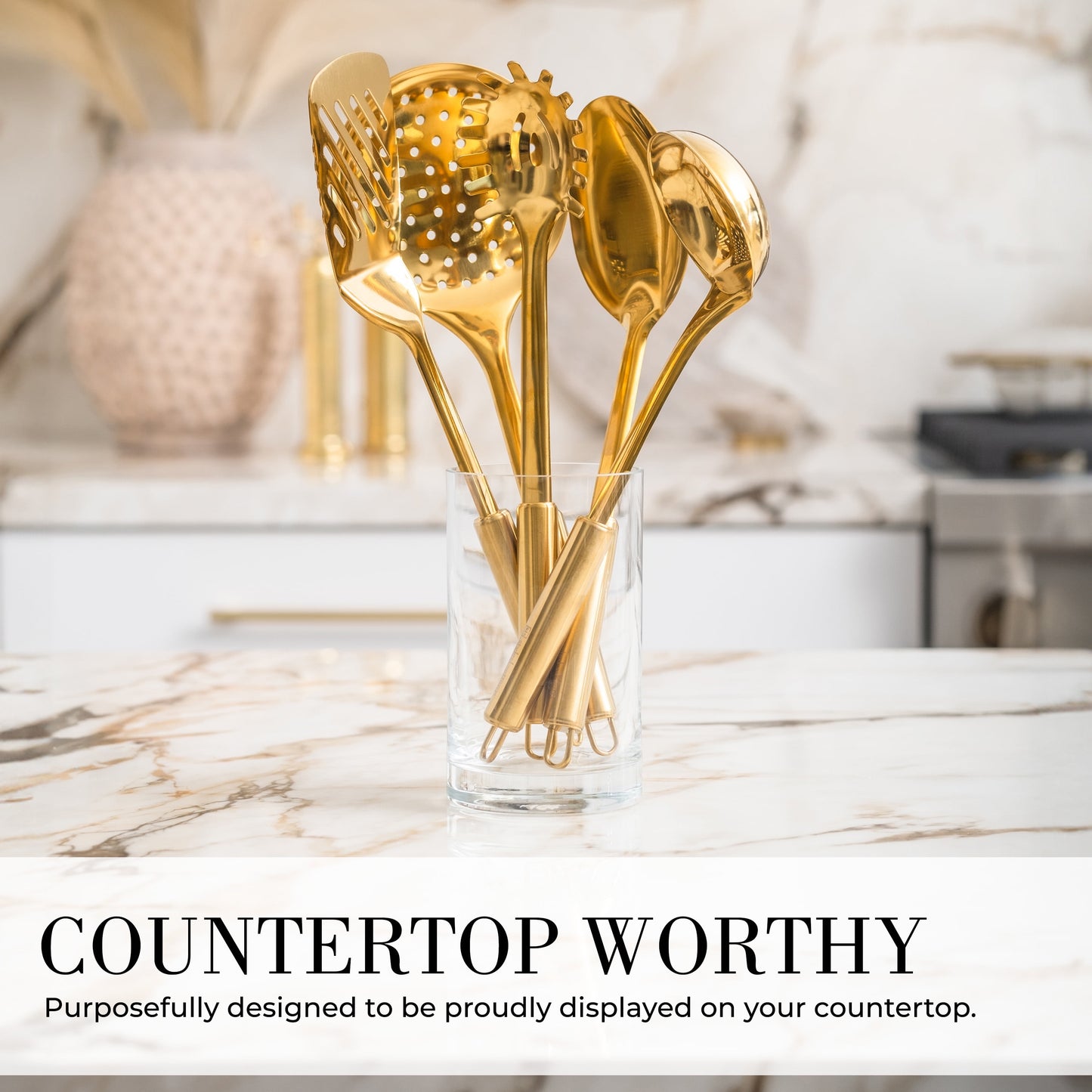 Gold Stainless Steel Cooking Utensils Set