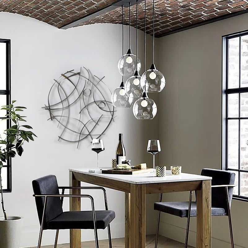 Handmade Modern Abstract Wall Decor on Metal