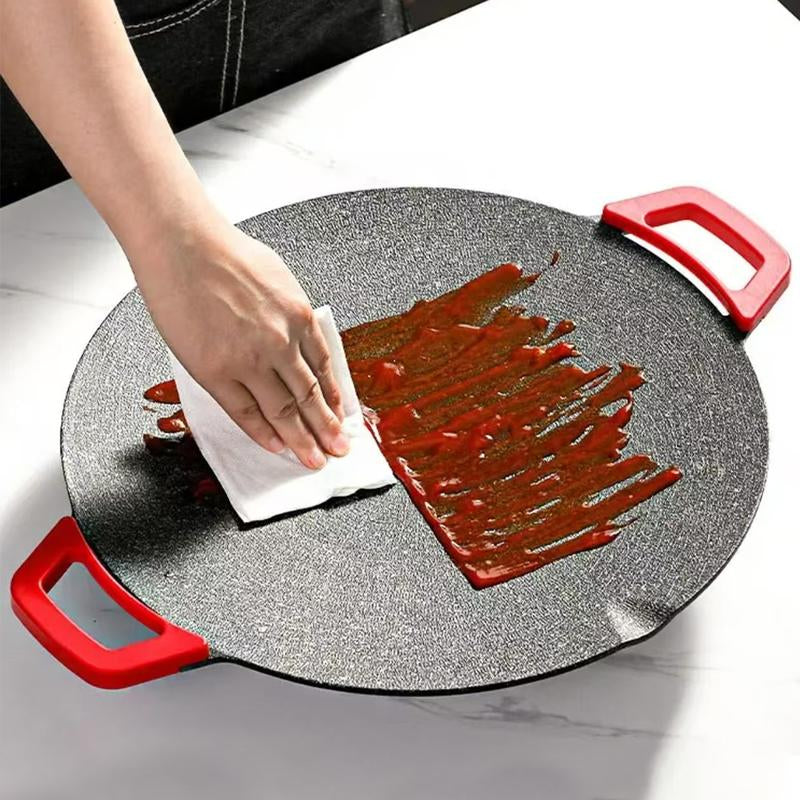 AORAN 1500W Portable Electric Korean BBQ Grill, Indoor Smokeless Grillnon-Stick Grill Pan, Adjustable Temperature Control,Nonstick Surface,Comal