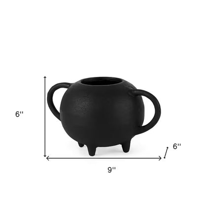 6 In. Black Matte Metal Italian Inspired Bowl