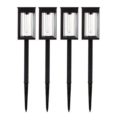 GTX Solar LED Pathway Lights, 4-Pack