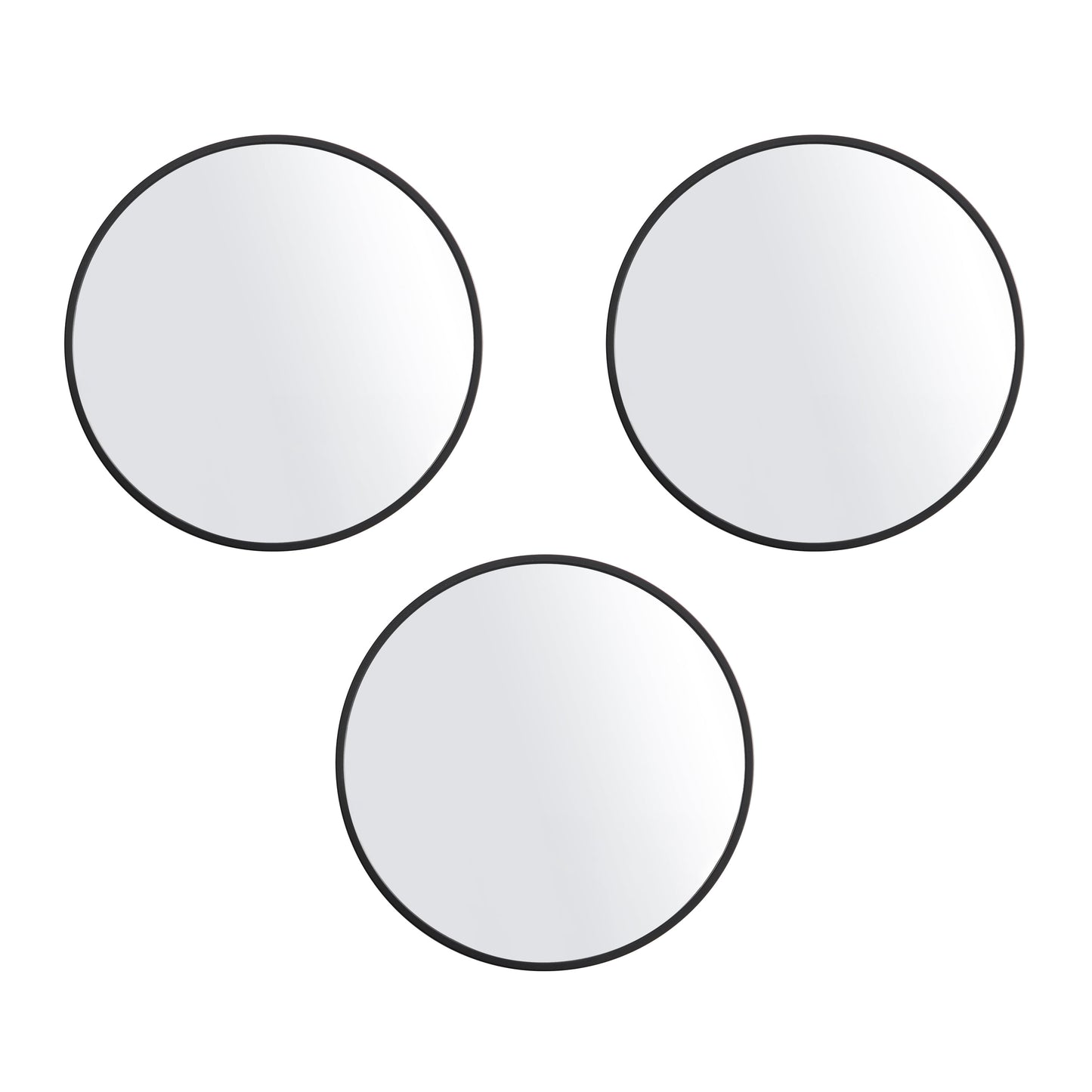 (4 Pack)  X Black round Small Decorative Wall Mirror for Bathroom or Living Room