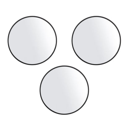 (4 Pack)  X Black round Small Decorative Wall Mirror for Bathroom or Living Room