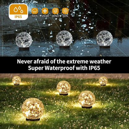Solar Globe Lights Outdoor Waterproof-Sol