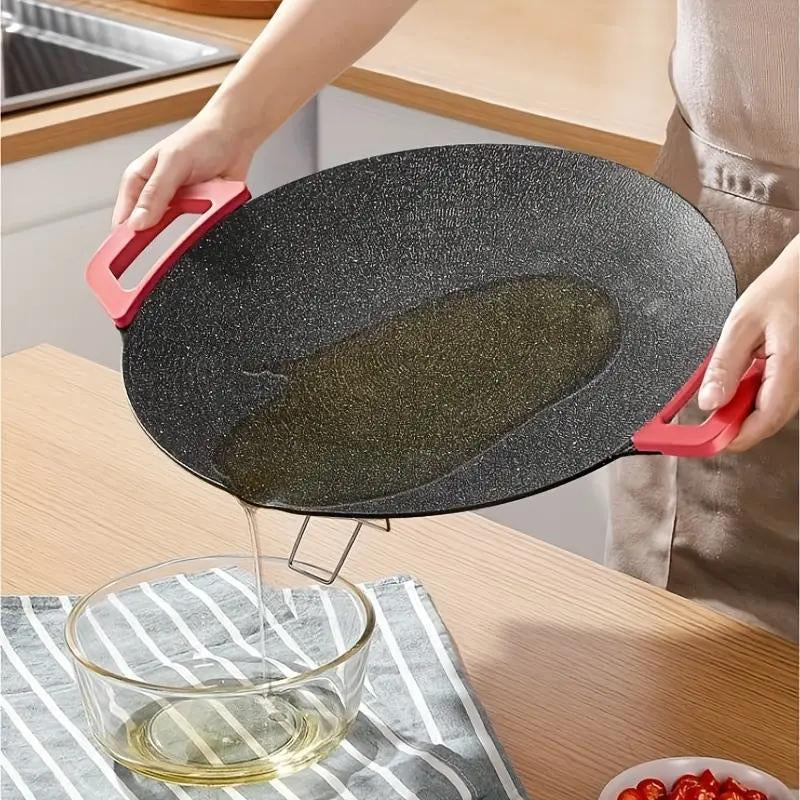 AORAN 1500W Portable Electric Korean BBQ Grill, Indoor Smokeless Grillnon-Stick Grill Pan, Adjustable Temperature Control,Nonstick Surface,Comal