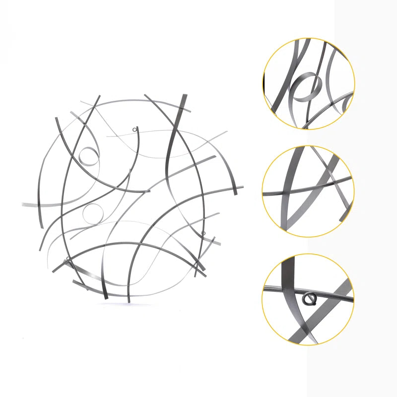 Handmade Modern Abstract Wall Decor on Metal